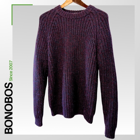 Bonobos Other - BONOBOS Men's Slim Fit Donegal Wool Sweater in Eggplant - L